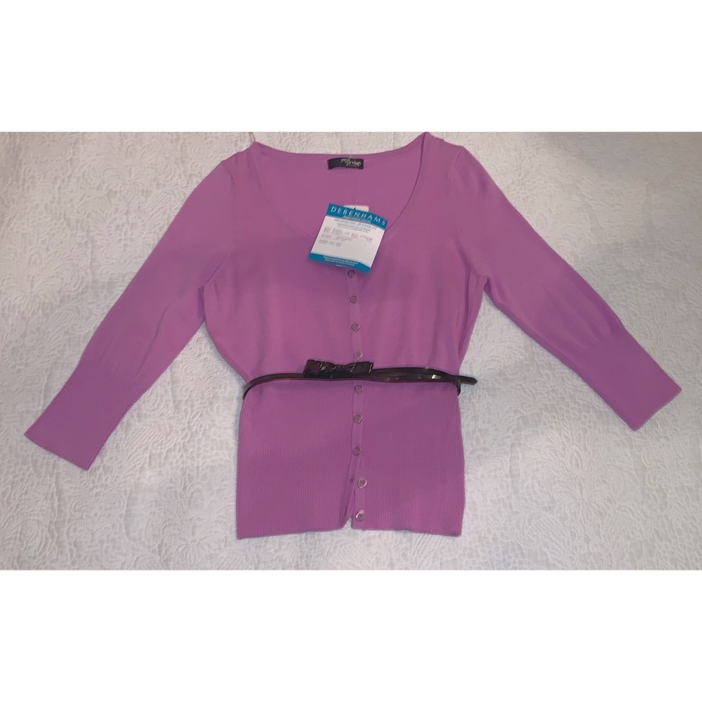 Purchased in Europe | Lavender Buttoned Front Top